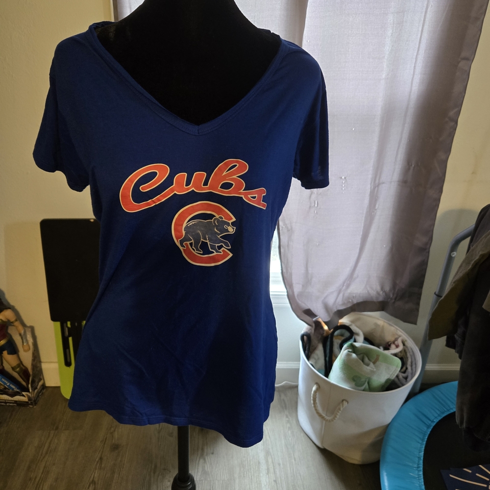 Blue Cubs V-Neck T-Shirt